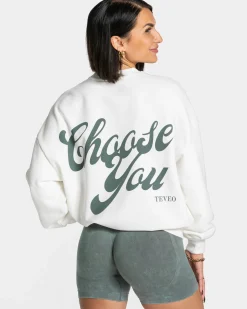 Cheap Acid Oversized Sweater "Off White" Damen Hoodies & Jacken