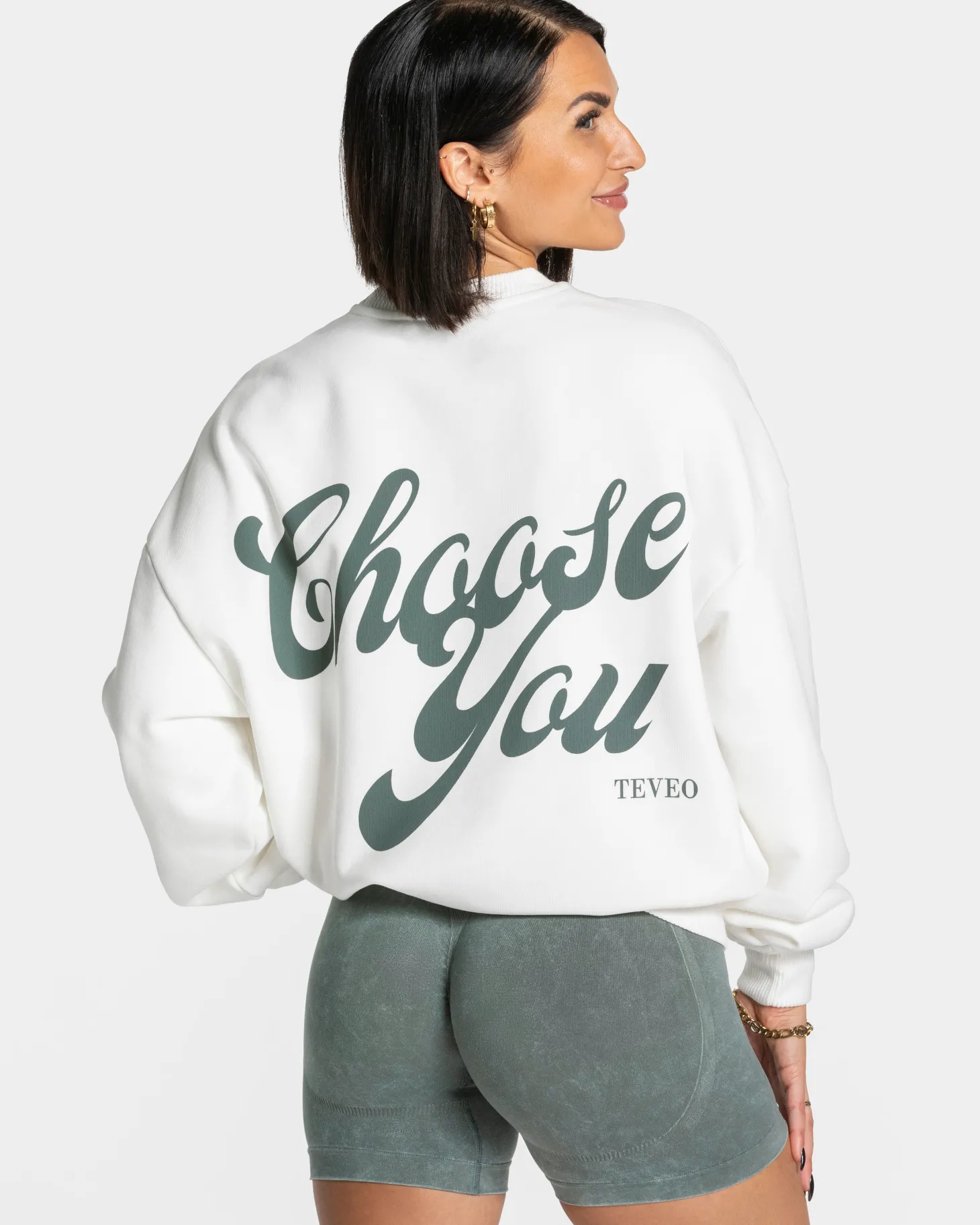 Cheap Acid Oversized Sweater "Off White" Damen Hoodies & Jacken