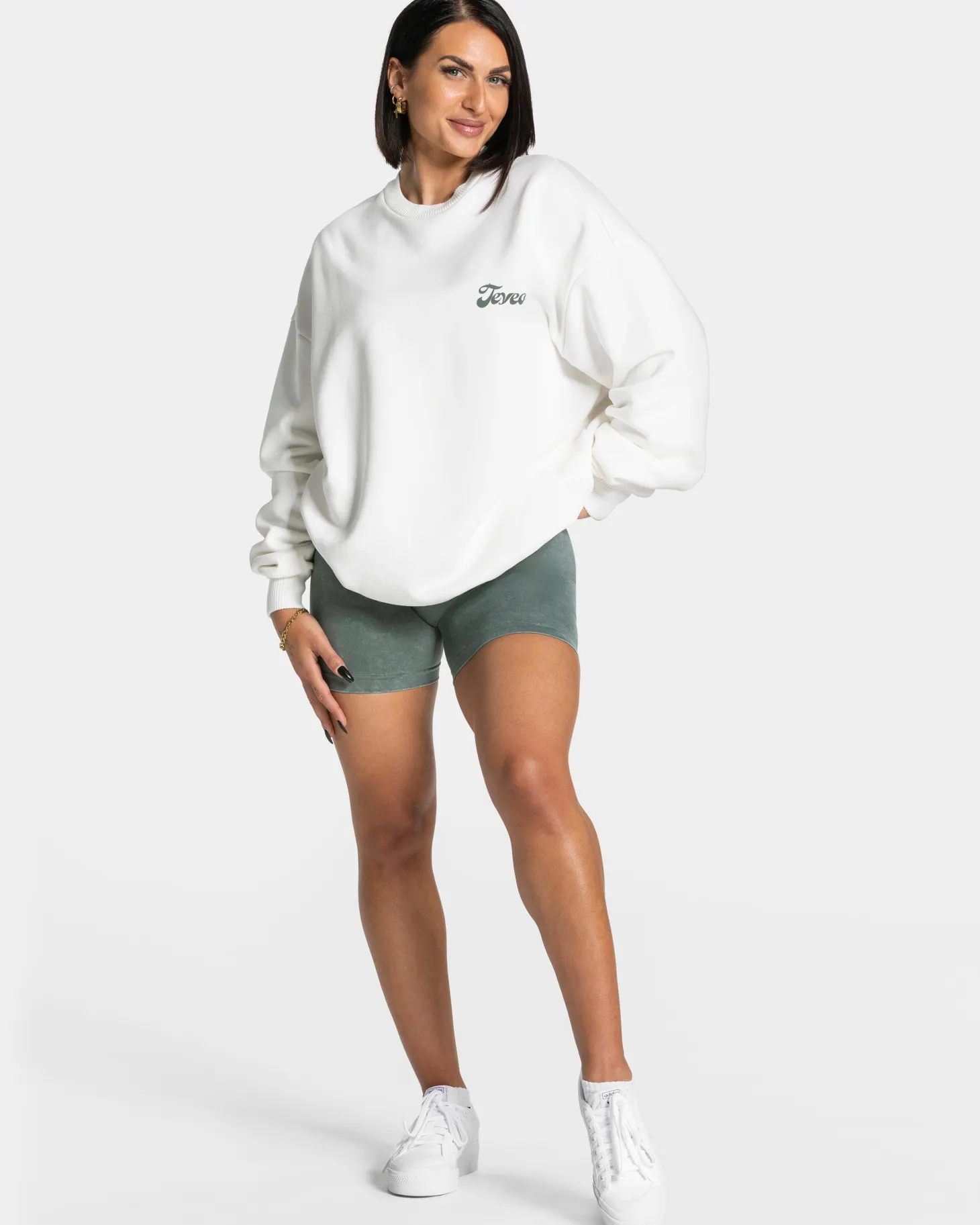Cheap Acid Oversized Sweater "Off White" Damen Hoodies & Jacken