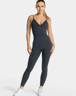 Shop Essence V-Back Covert Scrunch Jumpsuit "" Damen Jumpsuits