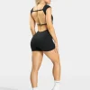 Flash Sale Femme Backless Short Jumpsuit "" Damen Jumpsuits