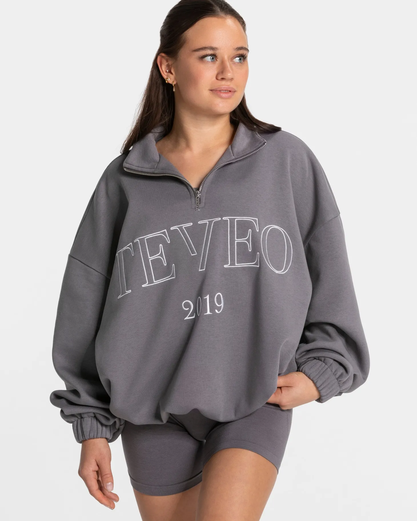 Fashion Femme Half Zip Sweater "" Damen Hoodies & Jacken