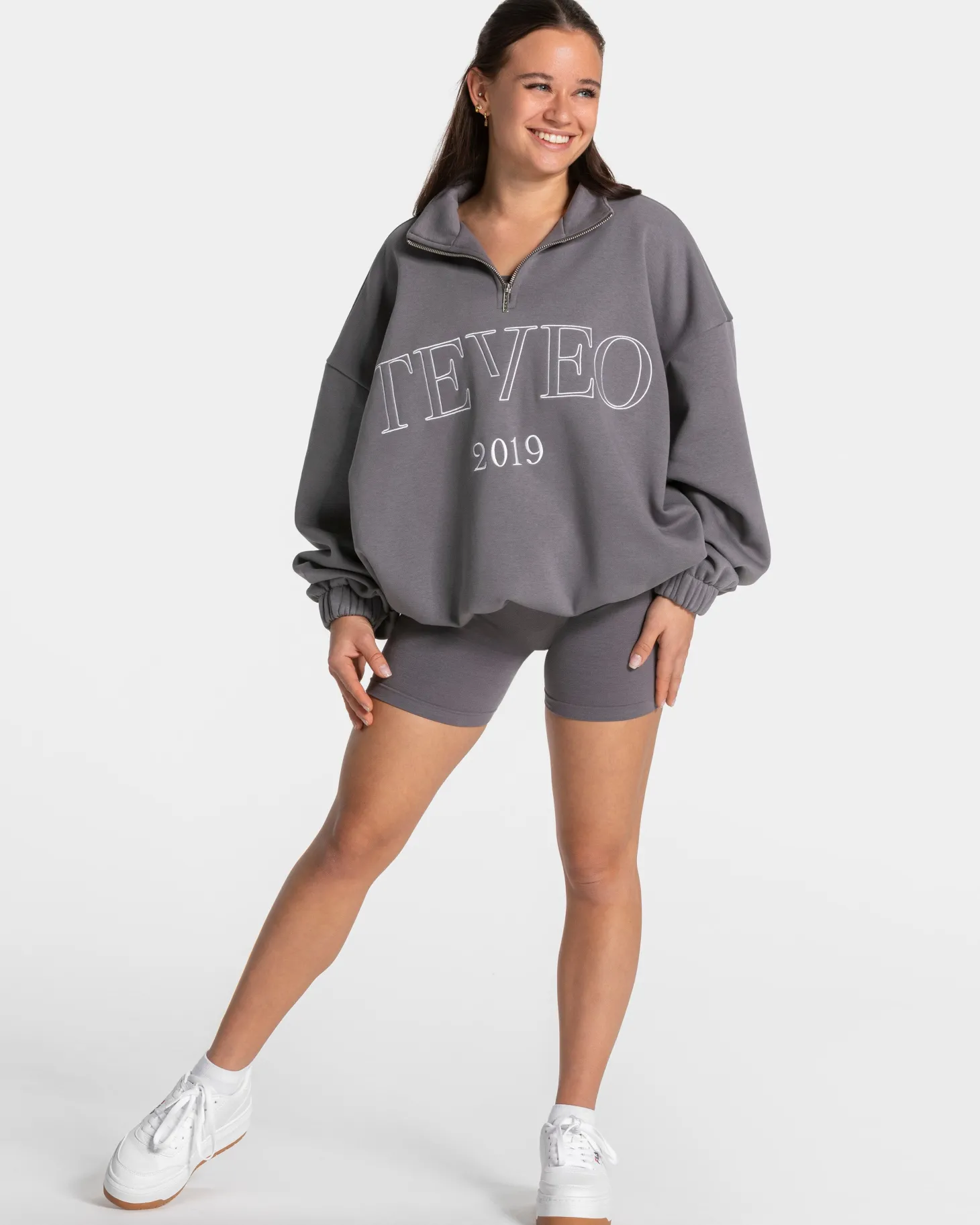 Fashion Femme Half Zip Sweater "" Damen Hoodies & Jacken