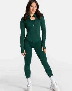 Cheap Femme Shaping Zip Jacke 
