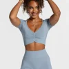 Cheap Focus Crop Top "" Damen T-shirts | Tops