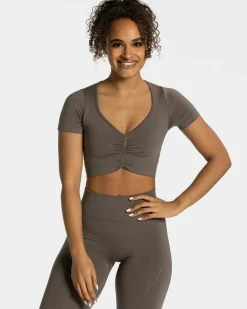 Outlet Focus Crop Top "" Damen T-shirts | Tops