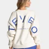 Sale Signature Oversized Sweater "Off White" Damen Hoodies & Jacken