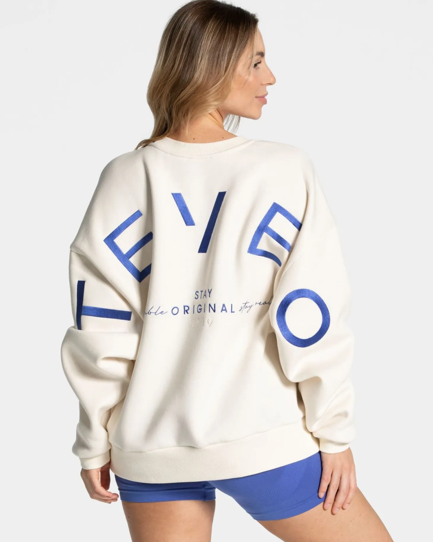 Sale Signature Oversized Sweater "Off White" Damen Hoodies & Jacken