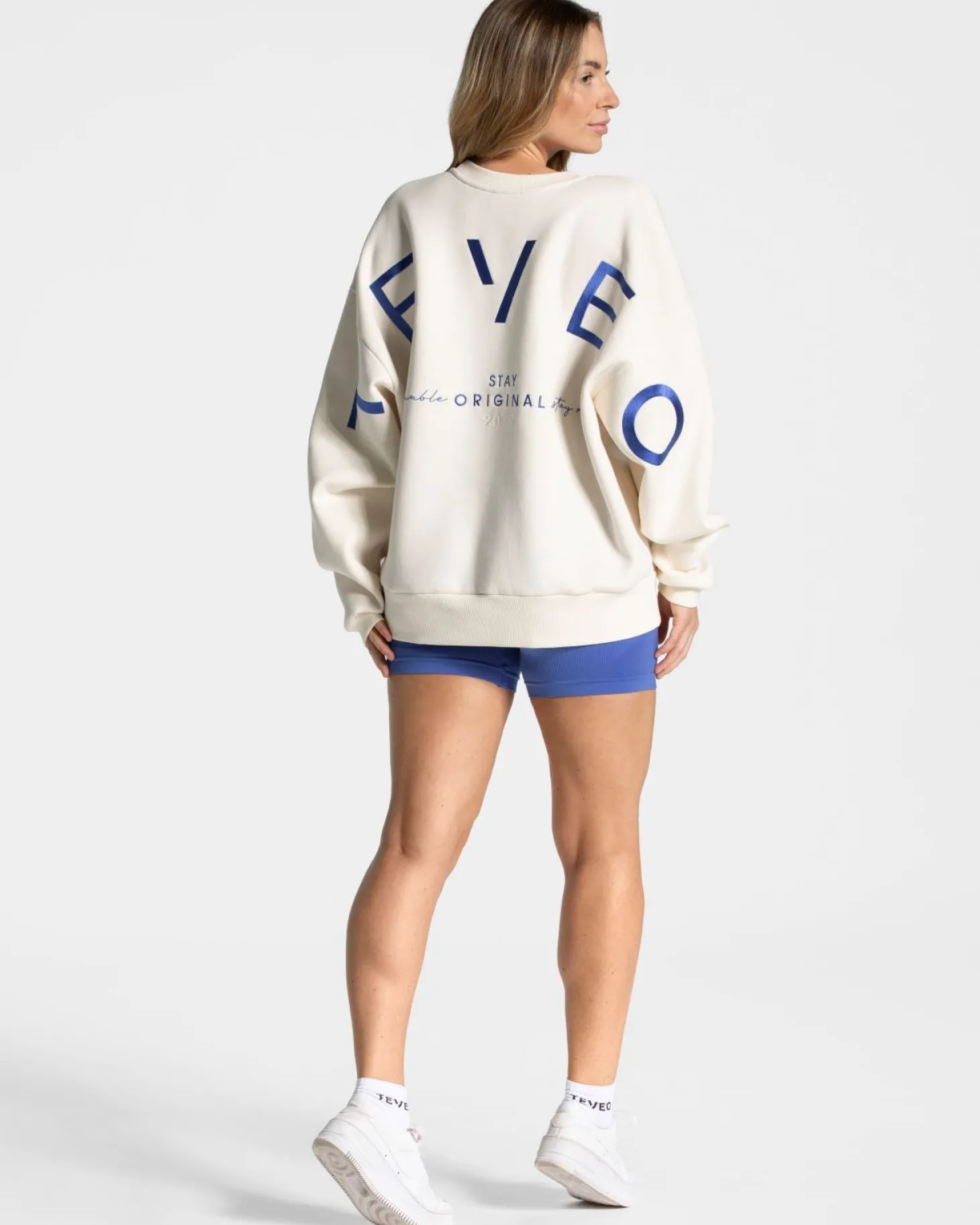 Sale Signature Oversized Sweater "Off White" Damen Hoodies & Jacken