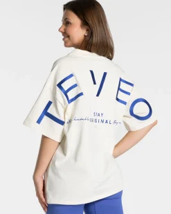 Shop Signature Oversized T-Shirt "Off White" Damen T-shirts