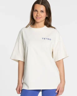 Shop Signature Oversized T-Shirt "Off White" Damen T-shirts