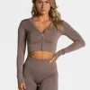 Cheap Statement Zip Jacke "" Damen Longsleeves