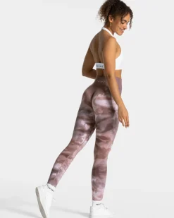 Cheap Tie Dye Scrunch Leggings 